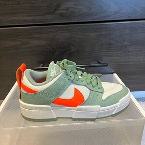 Nike Green/Orange Dunk Low Disrupt